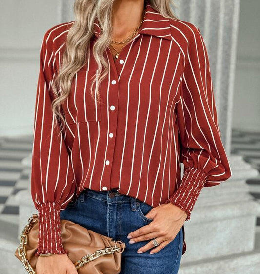 Striped Casual Blouse