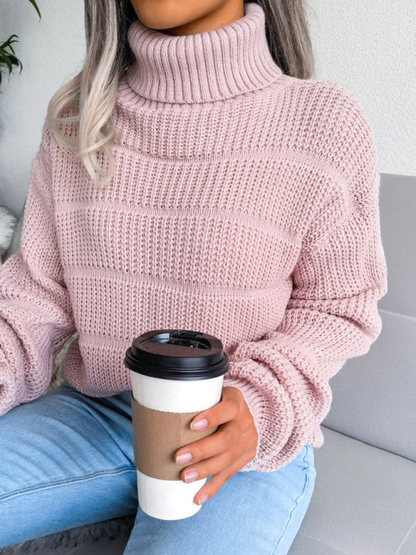 High Stand Hollow Out Sweater