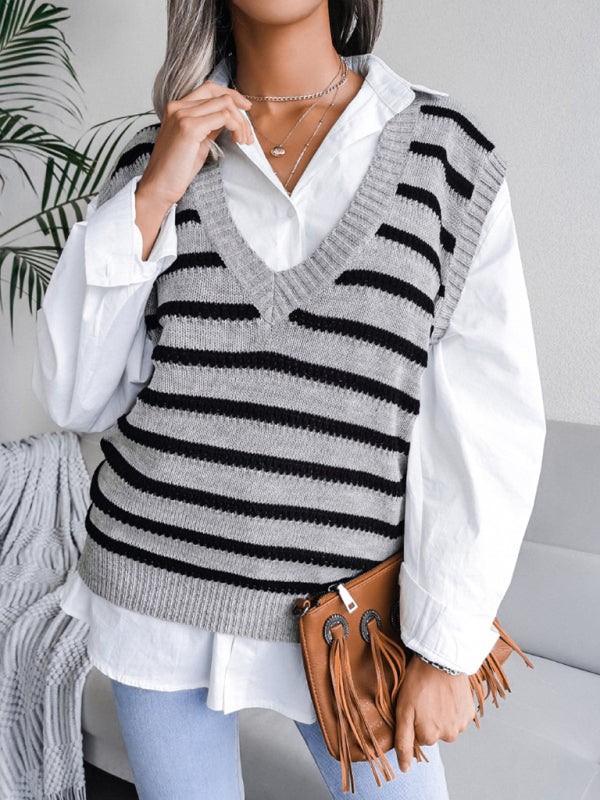 V-Neck Sleeveless Pullover