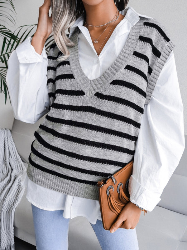 V-Neck Sleeveless Pullover