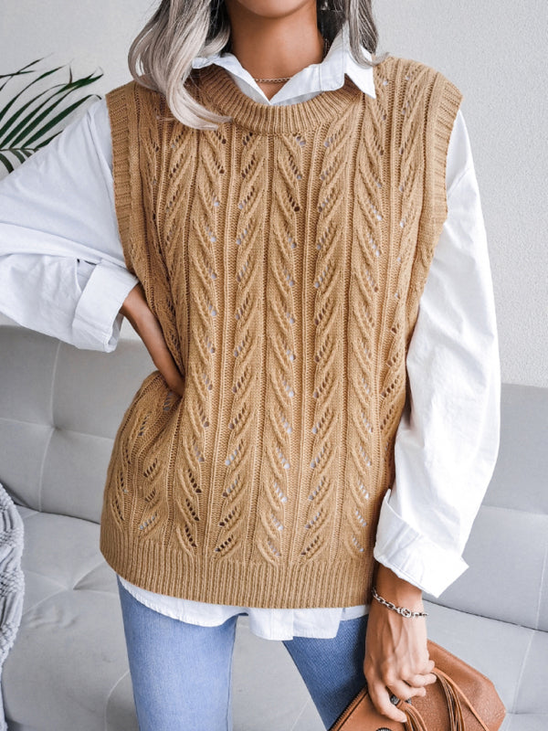 Hollow Leaf Knitted Sweater