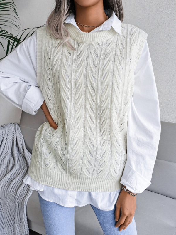 Hollow Leaf Knitted Sweater