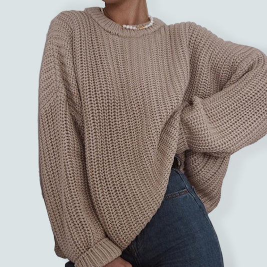 Loose Fit Scoop Neck Pullover