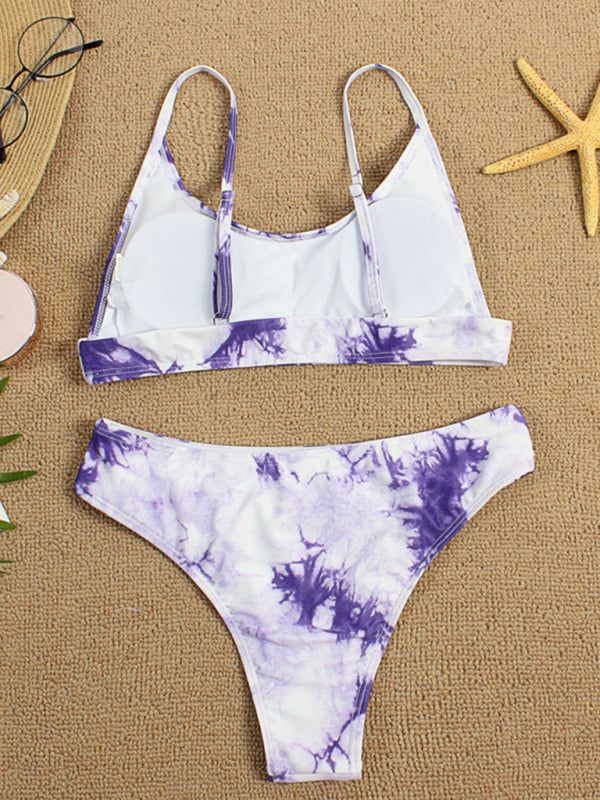 Tie-Dye Gradient Push-Up Bikini