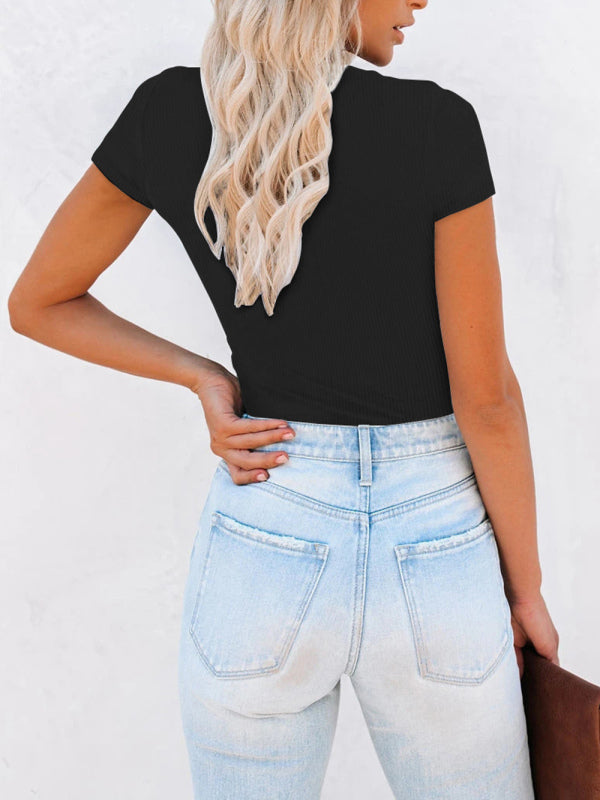 Solid Color Essentials Stretch Cotton Crop