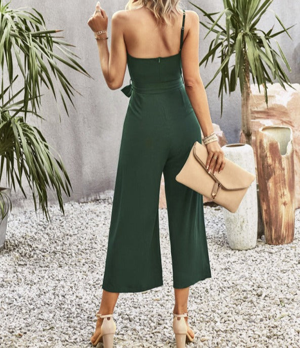 One-Shoulder Tie Jumpsuit