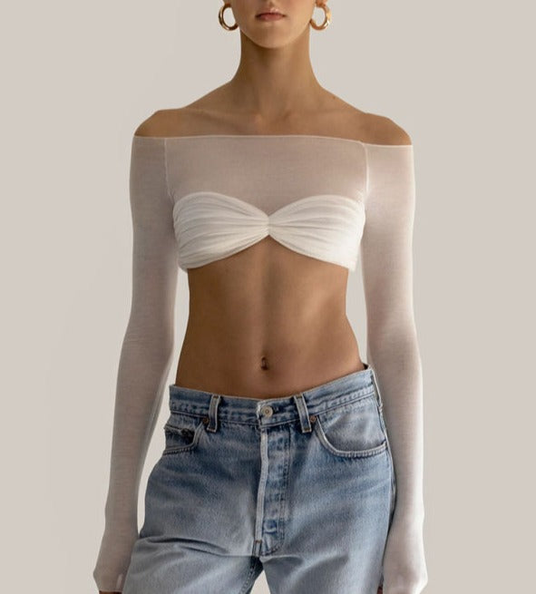 Off-Shoulder Crop Top