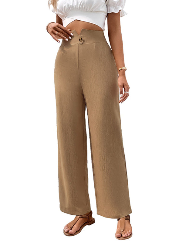 Casual Solid Belted Pants