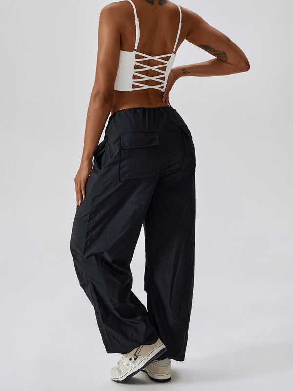 Casual Straight Leg Pocket Pants