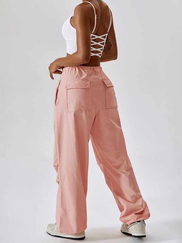 Casual Straight Leg Pocket Pants