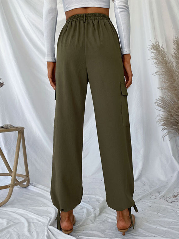 Solid Color Casual Trousers