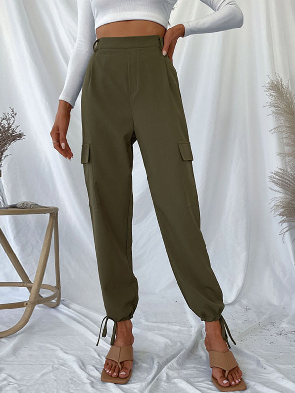 Solid Color Casual Trousers