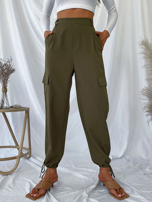 Solid Color Casual Trousers