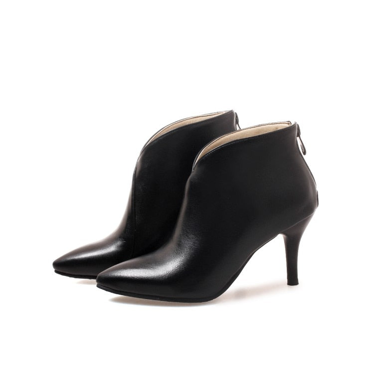 Rome Style Solid Ankle Boots