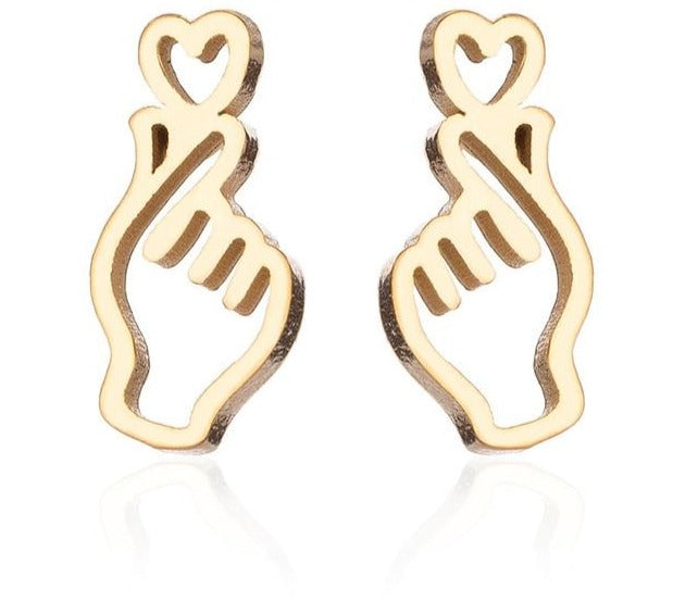 Show Your Love Heart Stud Earrings