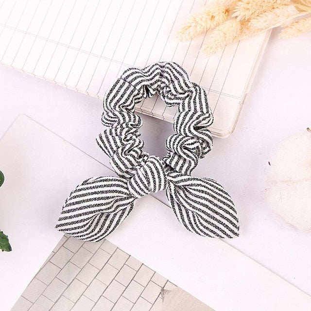 Casual Bunny-Style Hair Scrunchies