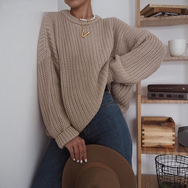 Loose Knit Pullover Sweater