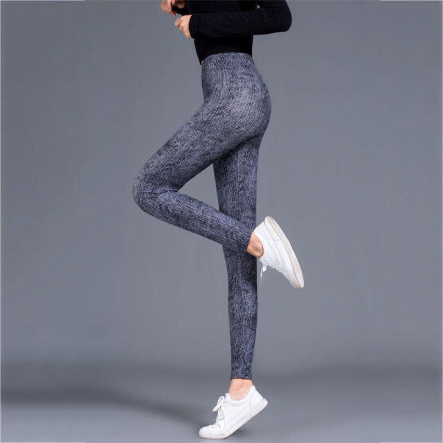 Faux Denim Leggings