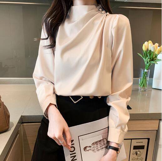 Puff Sleeve Satin Blouse