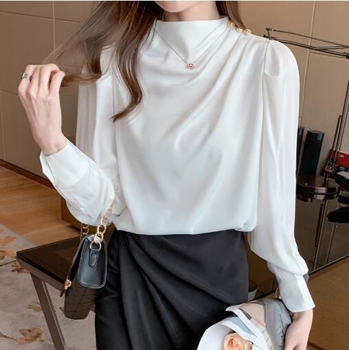 Puff Sleeve Satin Blouse