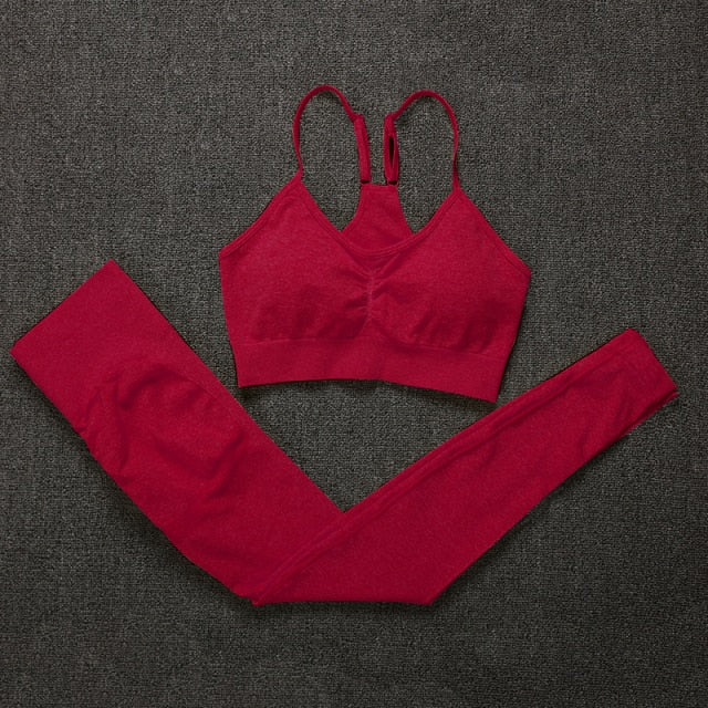 Seamless Solid Color Two Piece Tracksuit