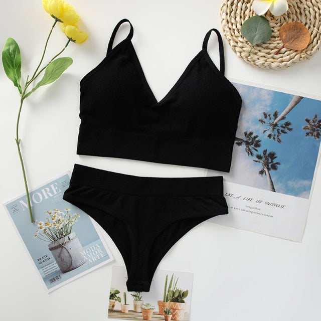 Everyday Style Seamless Bralette & Underwear Set