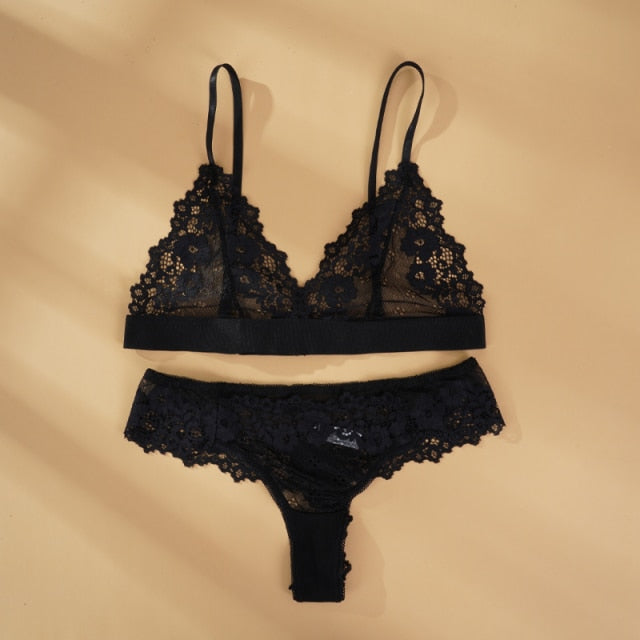 Ultra-thin Mesh Lace Intimate Set