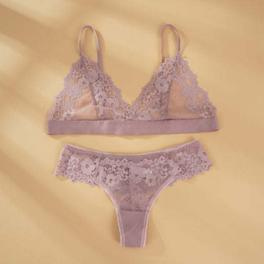 Ultra-thin Mesh Lace Intimate Set